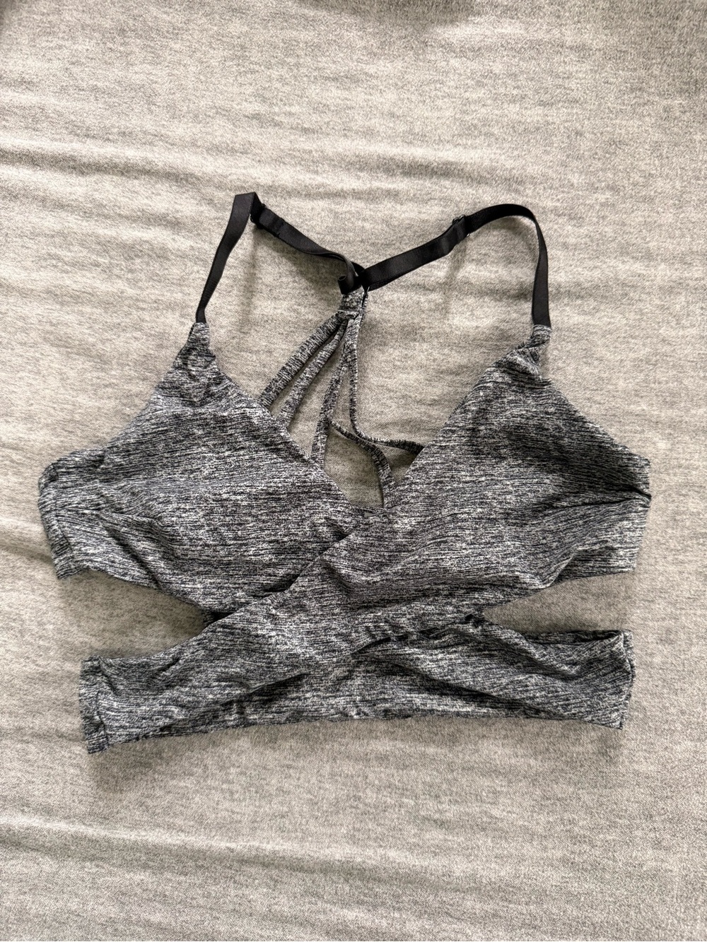 Victoria's Secret Heather Gray Seamless Strappy Sports Bralette